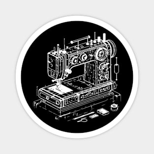 sewing machine design Magnet